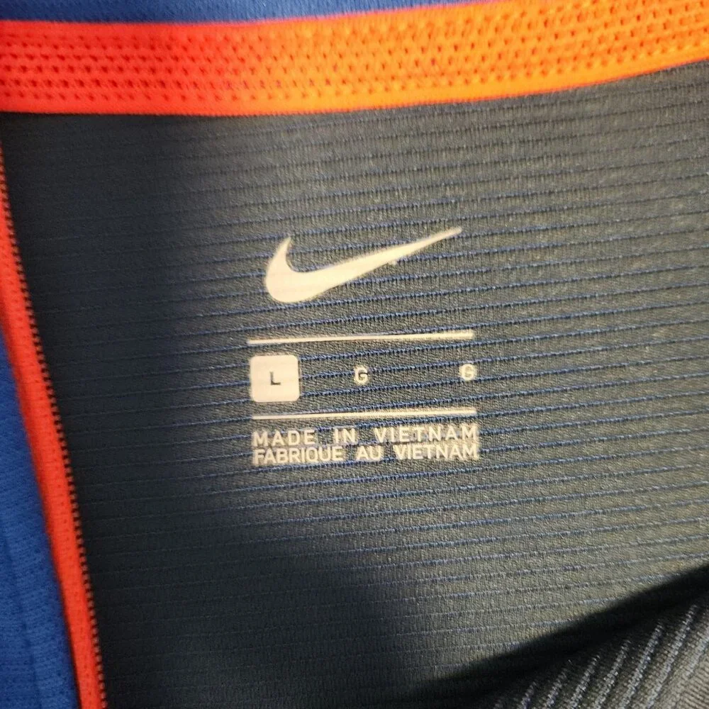 Nike Therma Football Sideline 1/2 Zip Pullover Royal Blue‎ Orange Mens Large NEW